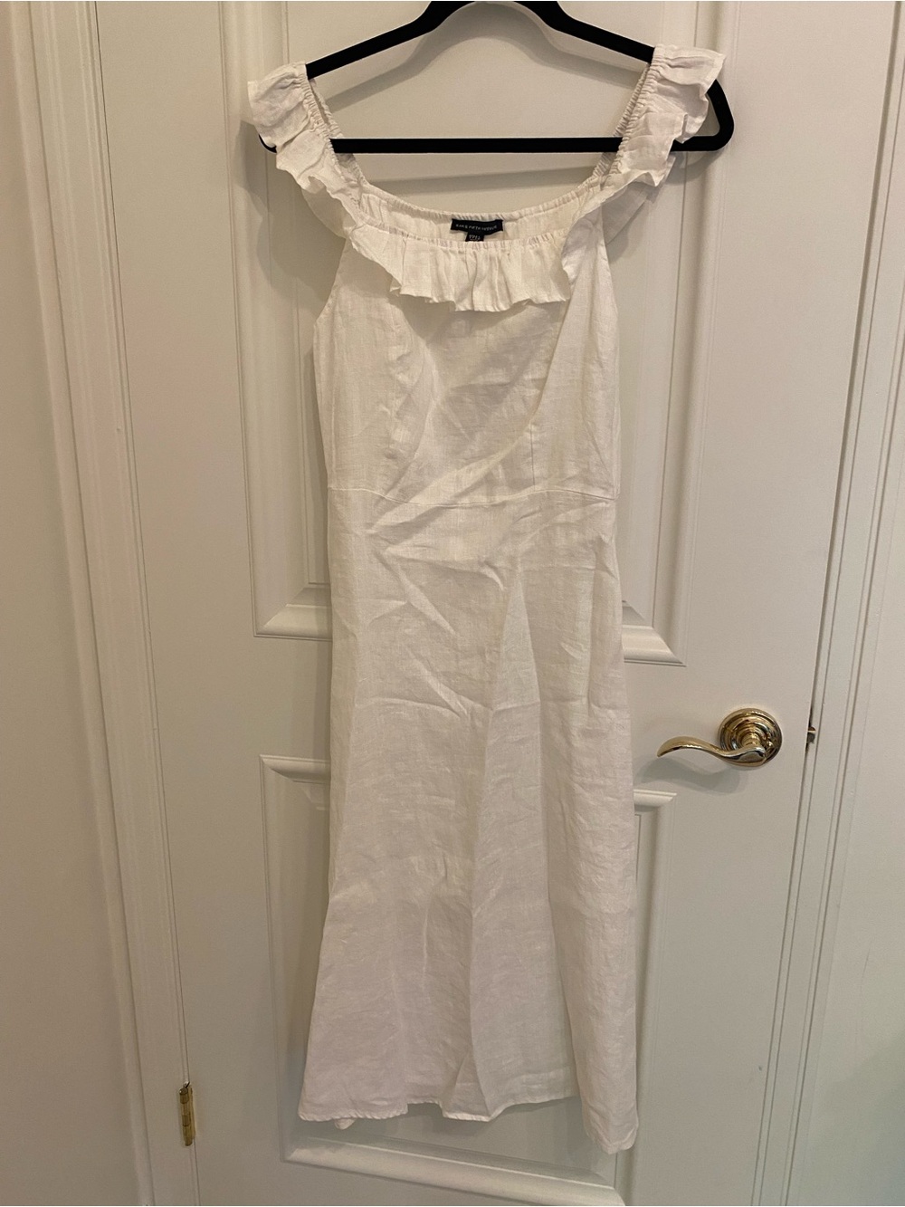 Saks Fifth Avenue Linen Ruffle-Neck Maxi Dress